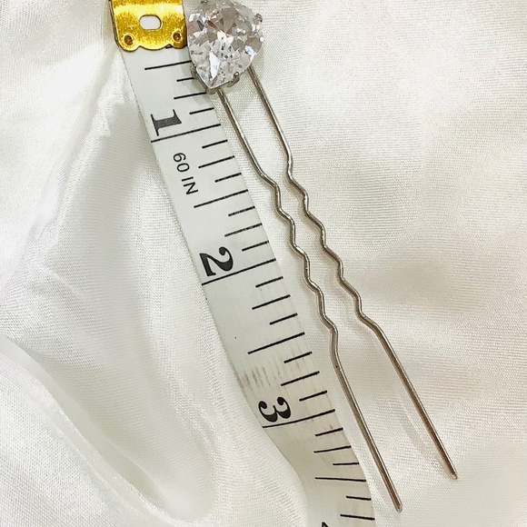 Vintage Elegant Crystal CZ Wedding Hair Stick - Picture 2 of 4